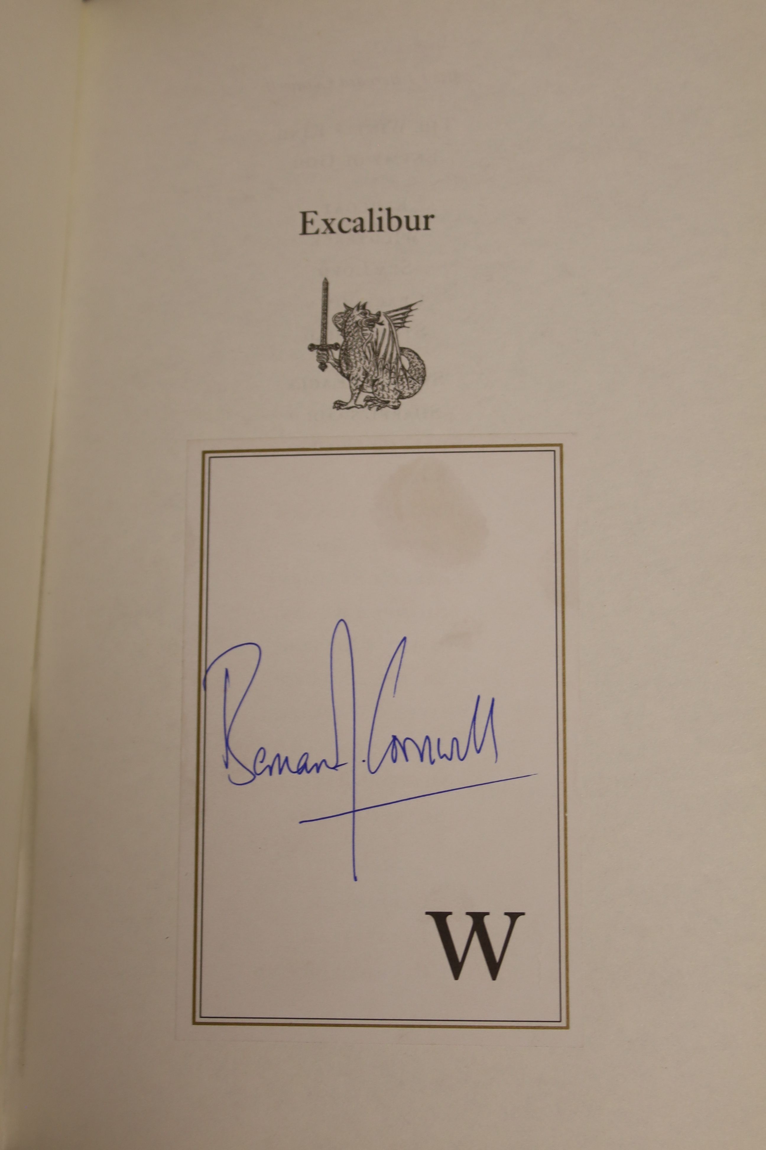 , Macdonald, Fraser – The Reavers, first edition, 8vo, signed, sealed in slipcase. Cornwell, Bernard – Excalibur, 8vo, signed to fixed book plate, (dj present, very minor blemishes) Micheal Joseph, London 1997., Rendell,